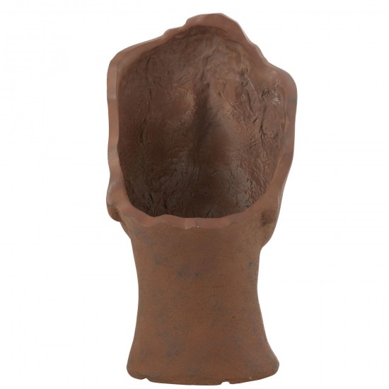 J Line cachepots de fleur Jolipa Cachepot David Argile Rouille Large.