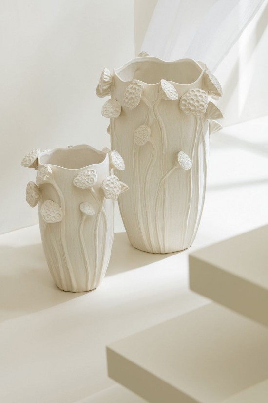 Jline Jarron Lotus Arcilla Beige S.