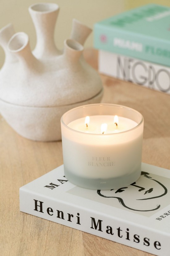 J Line Vaso Corallo Argilla Bianco Small Jarron Arcilla Blanca Coral Pequeño.