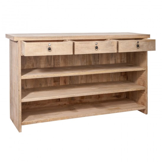 Jline Bar 3Laden 3Planken Hout Naturel.