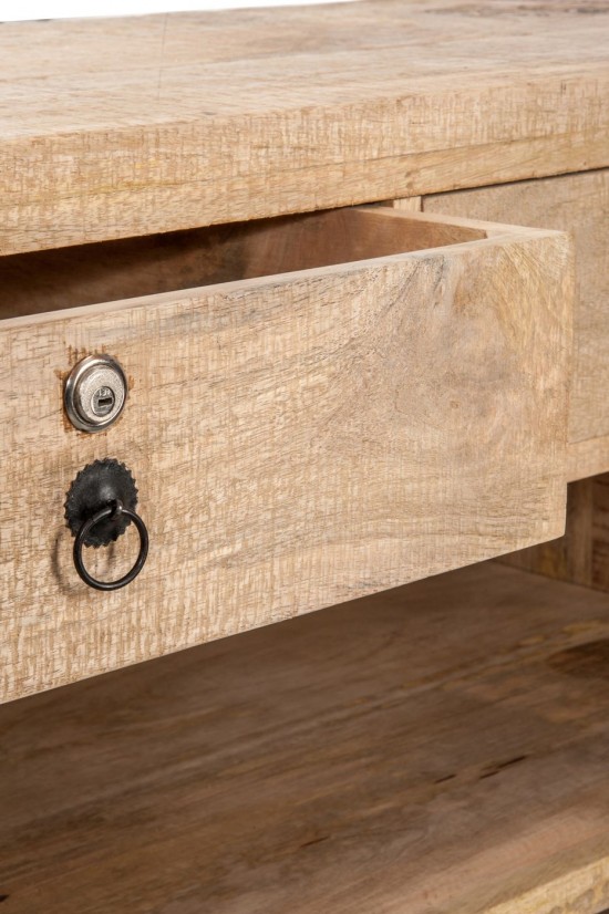 Jline Bar 3Lade 3Brett Holz Naturell barschrank barschraenke.