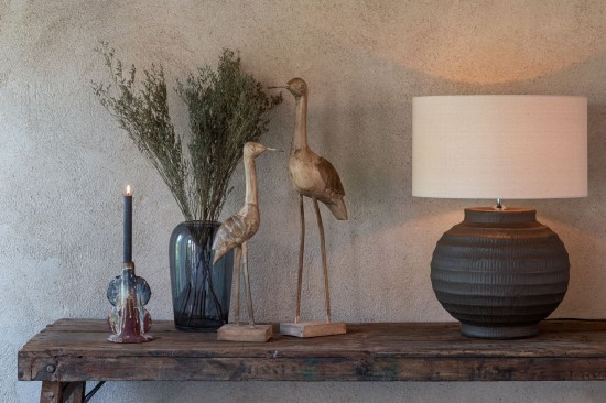 Jline Florero Candelabro Naga Ceramica Rouille Marron.