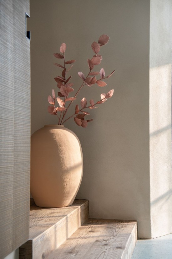 Jline Jarron Cassia Ovalado Barro Beige.