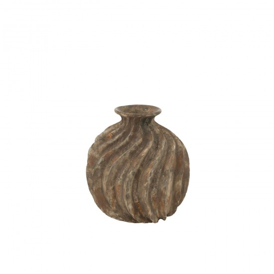 J Line Vaas Ballon Antiek Polyresin Large grote vazen Grote vaas Hoge vazen Hoge vaas JO53359.