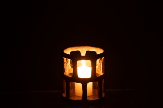 J Line lanternes photophores Jolipa Photophore Antique Polyresine Verre Medium.