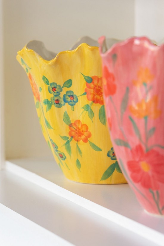 J Line Vaso Alegria Fiori Largo Argilla Mix Jarron Flor Grande Alegria Argi.