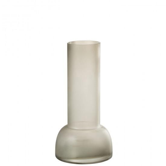 J Line Vaas Kandelaar Yara Glas Greige Medium grote vazen Grote vaas Hoge vazen Hoge vaas JO53409.