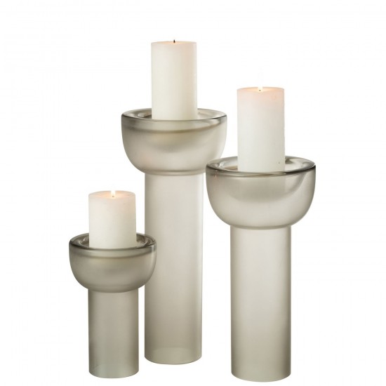 Jline Vase Kerzenhalter Yara Glas Greige Large Große Vasen hohe Vasen.