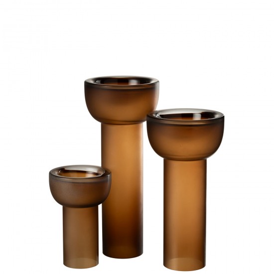J Line Vase Candleholder Yoko Glass Brown Large large vases Tall vases High vases.