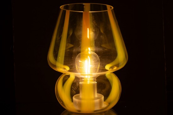 J Line Éclairage Armatures Luminaires D'intérieur Pieds De Lampe Avec Abat Jour Lampes De Table Jolipa Lampe Rayures Verre Tra.