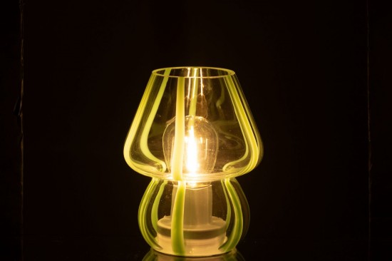 J Line Éclairage Armatures Luminaires D'intérieur Pieds De Lampe Avec Abat Jour Lampes De Table Jolipa Lampe Rayures Verre Tra.