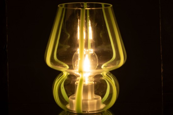 J Line Éclairage Armatures Luminaires D'intérieur Pieds De Lampe Avec Abat Jour Lampes De Table Jolipa Lampe Rayures Verre Tra.