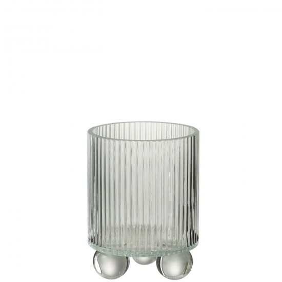 J Line Windlicht Clara Glas Transparant Small windlichten JO53580.