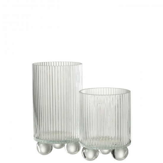 Jline Windlicht Clara Glas Transparant Large.