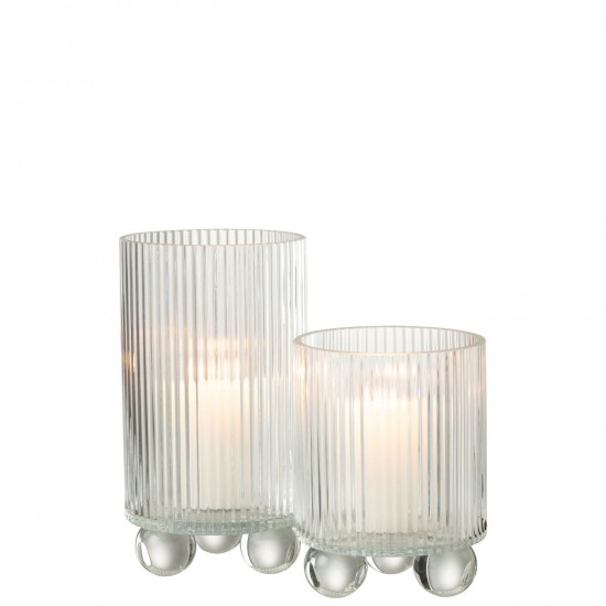 J Line Hurricane Clara Glass Transparent Large lanterns hurricanes.