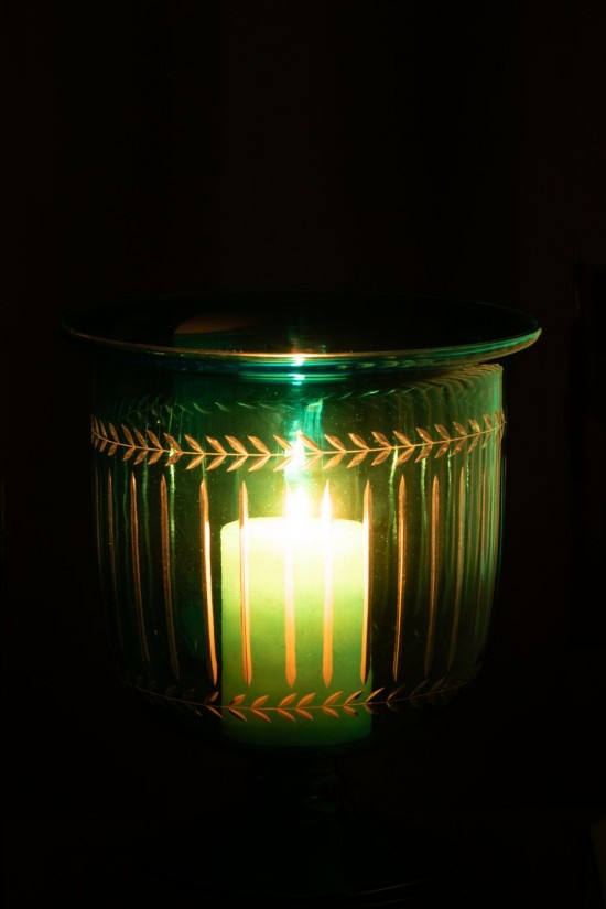 J Line lanternes photophores Jolipa Photophore Tarifa Etroit Verre Azur.