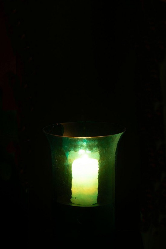 J Line lanternes photophores Jolipa Photophore Tarifa Etroit Verre Azur Extra Small.