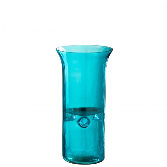 J Line Windlicht Tarifa Smal Glas Azuur Medium windlichten JO53738.