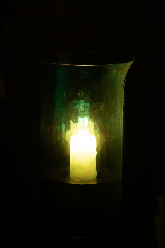 J Line lanternes photophores Jolipa Photophore Tarifa Etroit Verre Azur Large.