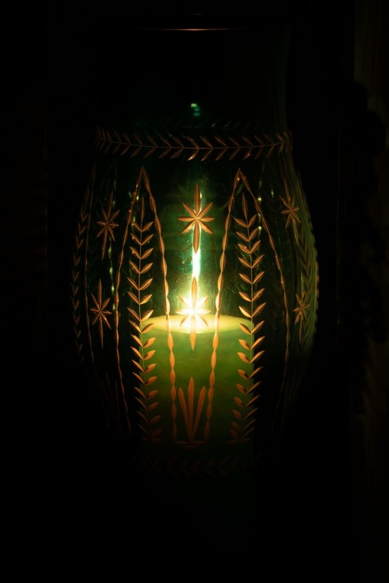 J Line lanternes photophores Jolipa Photophore Tarifa Verre Azur Large.