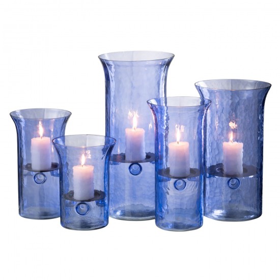 J Line Hurricane Tarifa Narrow Glass Blue Extra Large lanterns hurricanes.