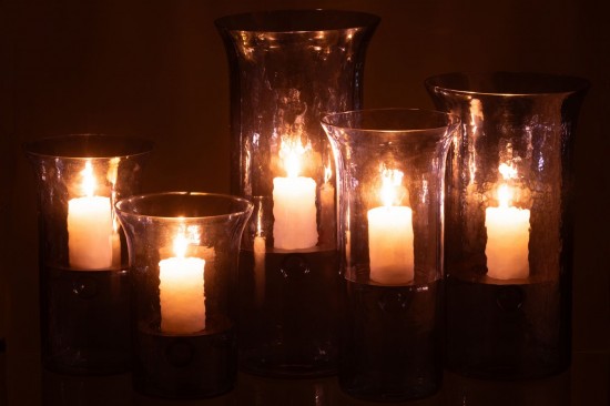 Jline Windlicht Tarifa Dünn Glas Blau Extra Large lanternen.