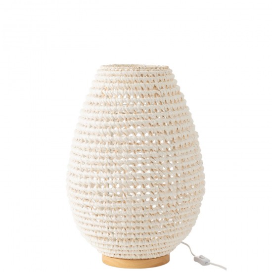 J Line Lamp Metaal Getwist Wit lampen JO53757.