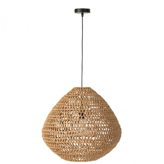 J Line Plafondlamp Metaal Getwist Naturel Plafondlamp licht verlichting JO53760.