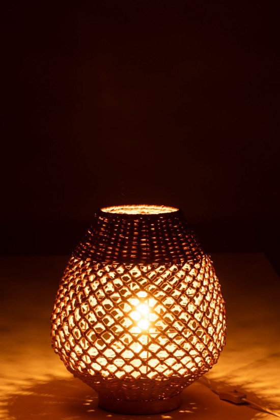 J Line Ampoules Jolipa Lampe Metal Torsade Fonce Naturel Small.