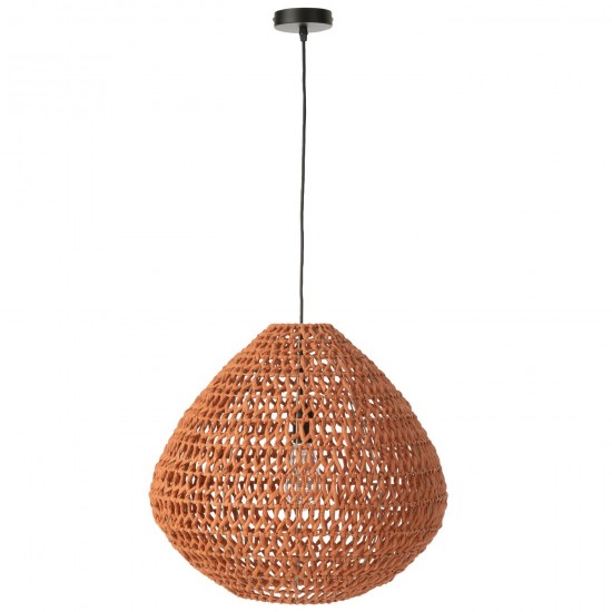 J Line Plafondlamp Metaal Getwist Oranje Plafondlamp licht verlichting JO53770.