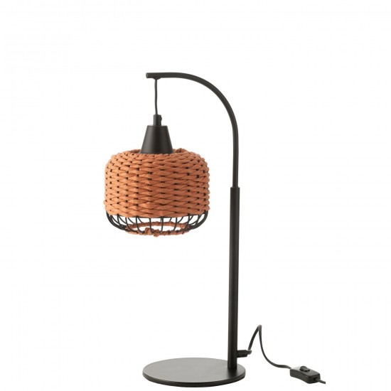 J Line Lamp Lantaarn Metaal Oranje lampen JO53773.