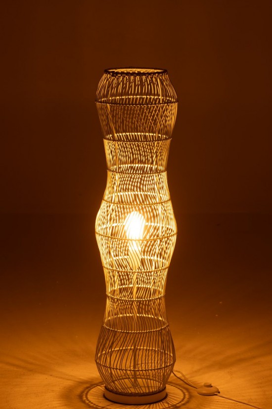 J Line Lampadaires Lampes Raides Debouts Sur Pied De Sol Jolipa Lampadaire Rotin Metal Torsade Vert.