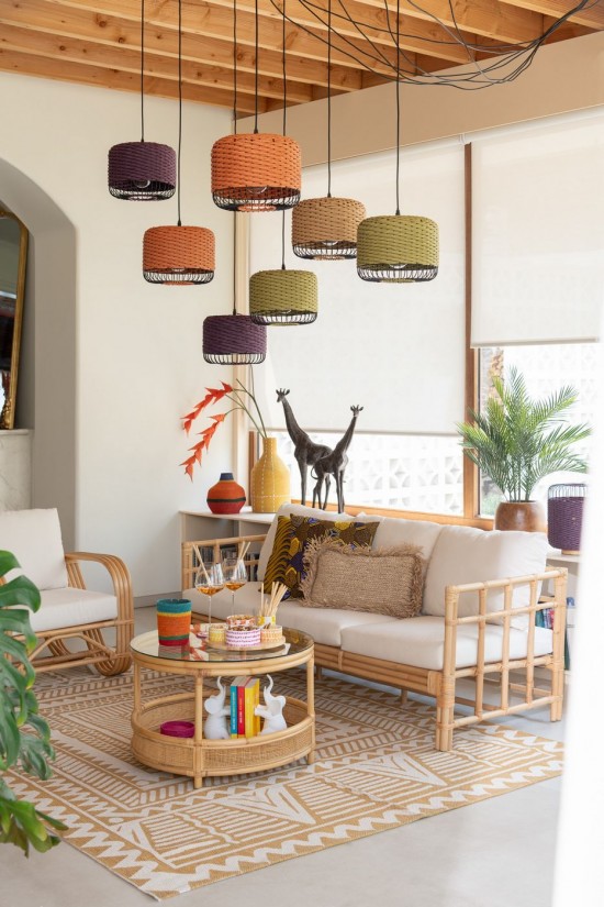 Jline Lámpara De Techo Metal Malva.