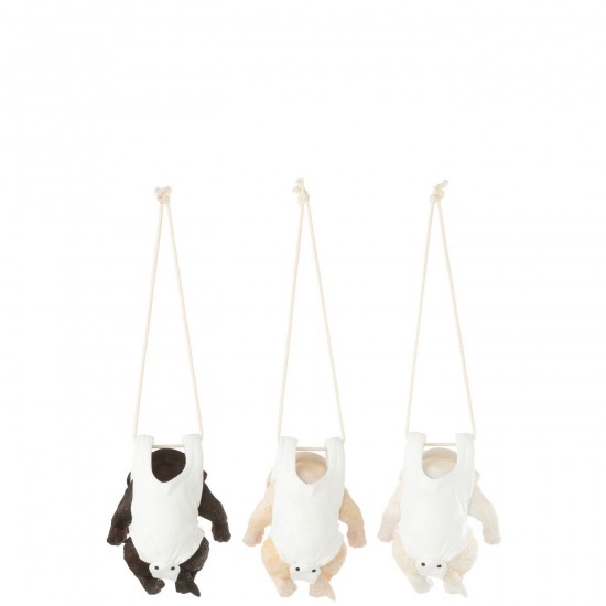 J Line animal animaux statuettes Jolipa Chien Couche B Polyresine Mix Assortiment De 3.