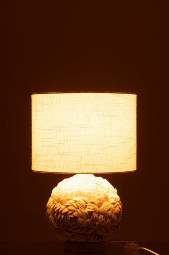 J Line Ampoules Jolipa Lampe Coquillage Blanc Small.