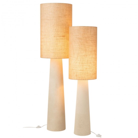 J Line Floor Lamp Ava Fiberglass Jute Natural Large Floor lights Standing Floorlamps.