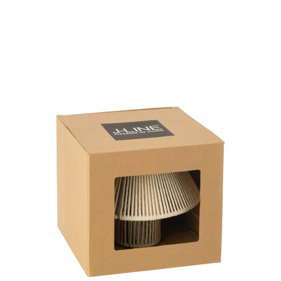 Jline Lamp Led Metaal Katoen Naturel.