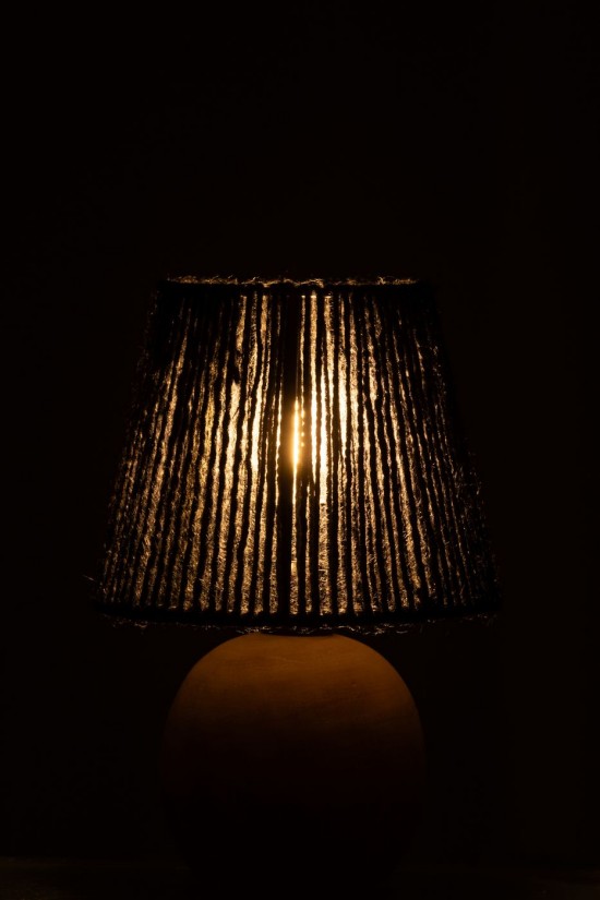 J Line Ampoules Jolipa Lampe Led Bois Metal Noir.