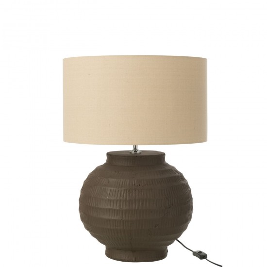 J Line Tafellamp Terracotta Bruin Tafellampen Leeslichten Leeslampen Binnenverlichting JO53980.