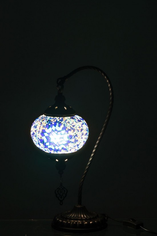 J Line Ampoules Jolipa Lampe Mosaique Suspension Verre Metal Bleu.