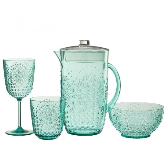 J Line Carafe Pichet Jolipa Pichet Plastque Bleu Aqua.