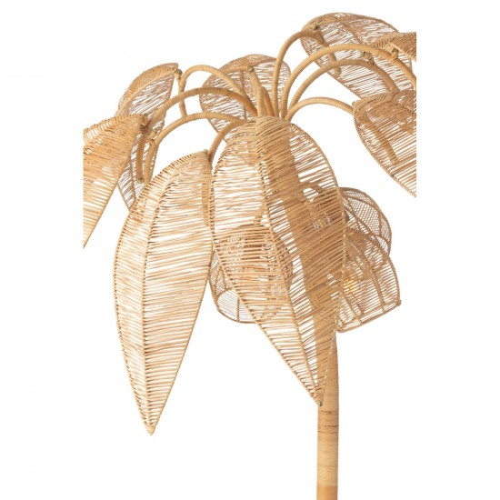 J Line Floor Lamp Coconut Tree Cane Webbing Natura Small Floor lights Standing Floorlamps.