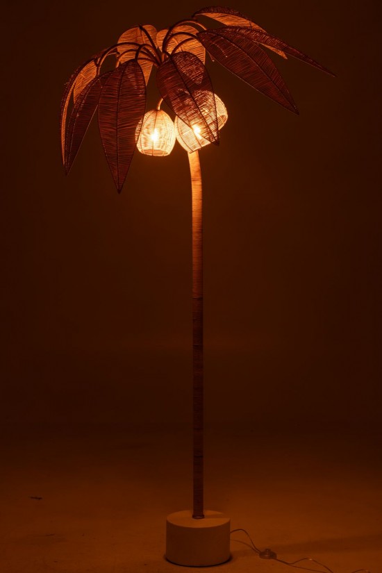 J Line Lampadaires Lampes Raides Debouts Sur Pied De Sol Jolipa Lampadaire Cocotier Canne A Sucre Natura Large.