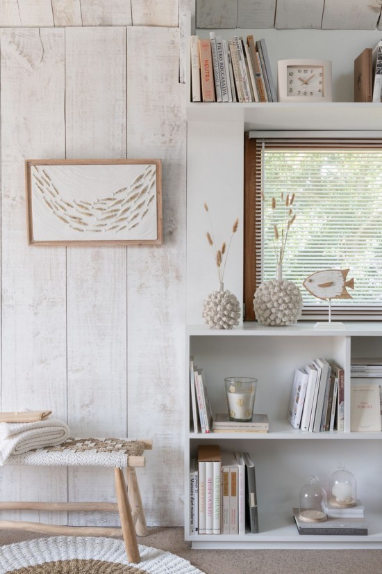 Jline Jarron Saki Ceramica Blanca Pequeño.