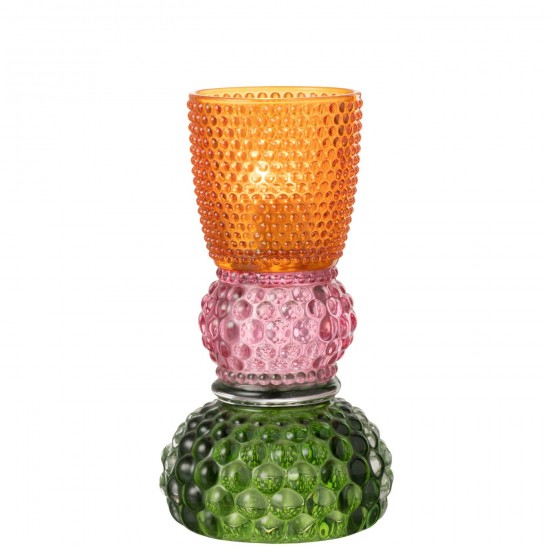 Jline Kandelaar Jazzy Glas Mix.