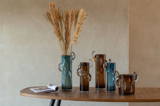 Jline Jarrón Steggy Vidrio Marrón L.