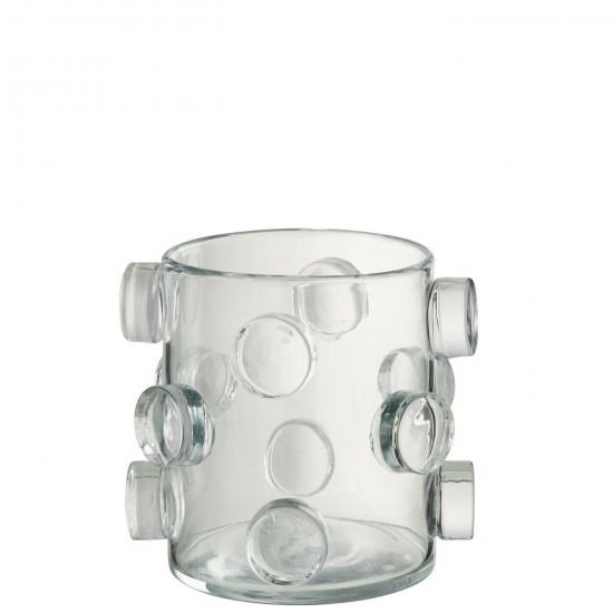 J Line Vaas Pebbles Glas Transparant Small grote vazen Grote vaas Hoge vazen Hoge vaas JO54535.