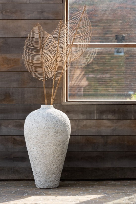 Jline Vase Pot Antique Cement White.