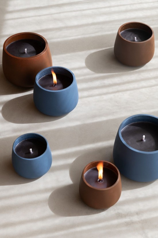 Jline Vela Exterior Cyra Cemento Azul S.