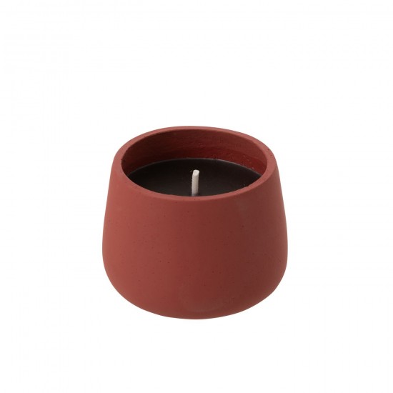 J Line Buitenkaars Cyra Cement Rood Medium buitenkaarsen JO54598.